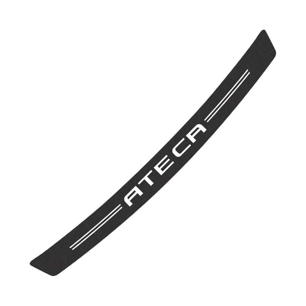 

Car Trunk Sticker Rear Bumper Protector Carbon Fiber Texture Cargo Sill Decor Accessories For Seat Ibiza 6J 6I Leon Ateca Arona Red Letters