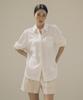 Siyajyu Sitp5151 Oversized Lounge Silky Shirt_White