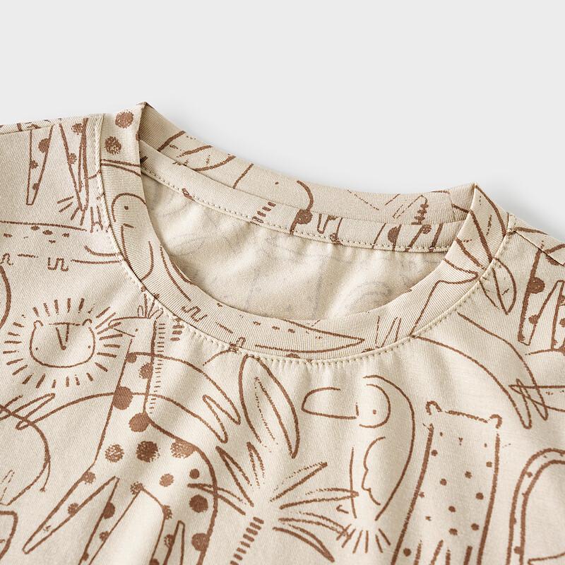 Tongtai Unisex Baby Short Sleeve Modal Cotton T-Shirt with Animal Design