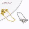 DIY Bracelets Accessories 18K Gold Plated Strong Magnetic Clasps Heart Magnet End Clasp Connectors For Jewelry Making Fittings