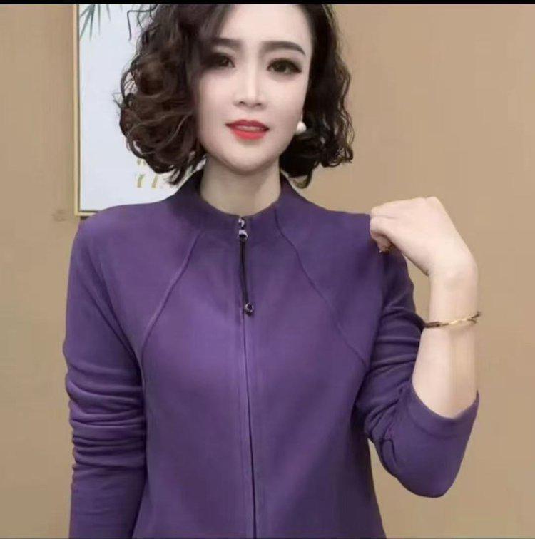 

Elegant Black Long-Sleeve Jacket for Women: Fashionable, Versatile, Slimming Design - Perfect for Spring & Autumn, Plus Sizes Available 3XL фіолетовий