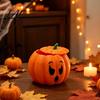 Unique Halloween Party Favors 3D Printed Devil Pumpkin Storage Box with Lid Funny Ghost Face Small Sundries Jar Decoration Desktop Organizer