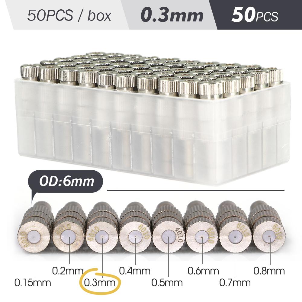 1box/50pcs 0.15-0.8mm Low-pressure Misting Nozzles Built-in Filter Fine Atomization Sprayer Quick Push Garden Irrigation Cooling