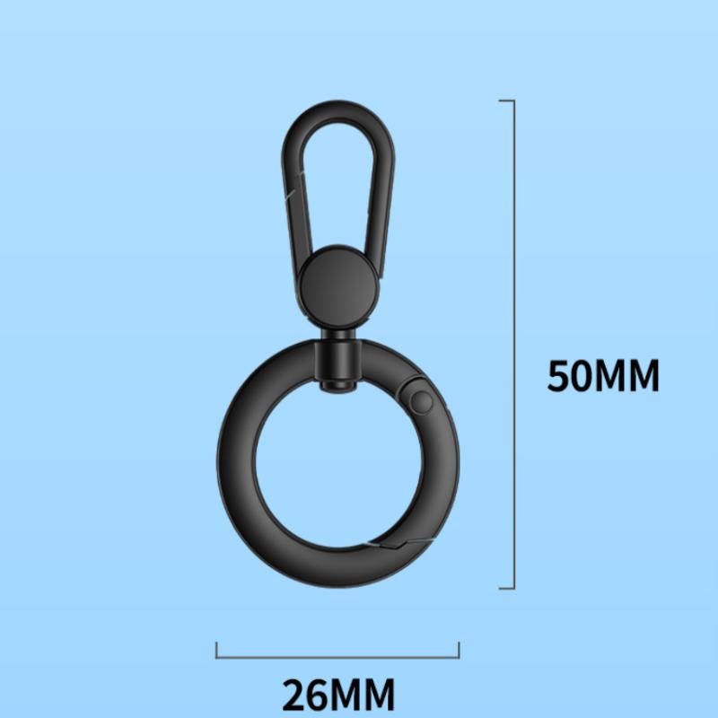 Metal Phone Lanyard Gasket Patch Rotatable Metal Buckle Hanging Steel Clip Card Cord Tab Mobile Phone Accessories
