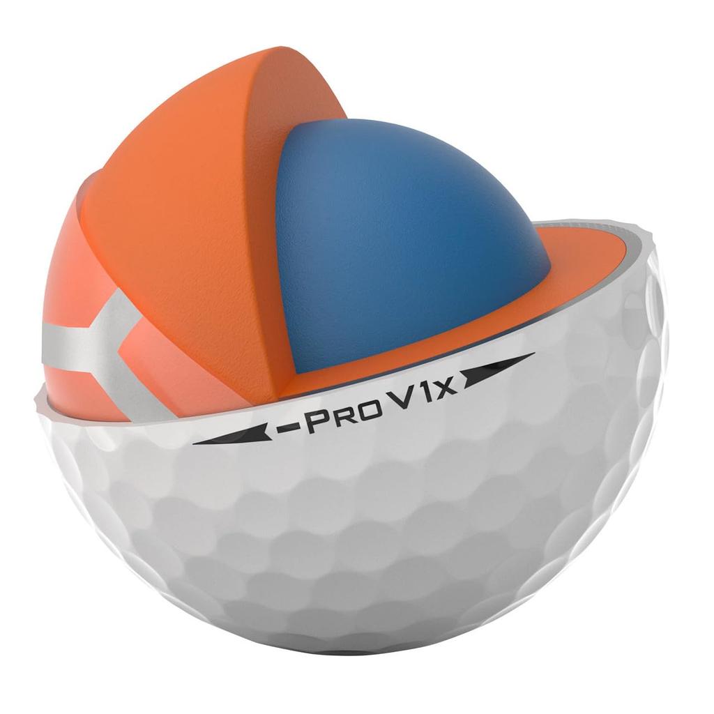Titleist Pro V1x Left Dash RCT Golf Balls (Left Dash), 1 Dozen, USA Import, Compatible with TrackMan Radar Tracking System (12 Balls)