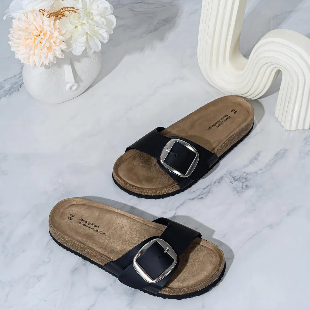 Fashion Comemore women's sandals summer 2024 New retro women  sandals, lazy shoes, cork soles, high-looking  shoes for women sandals