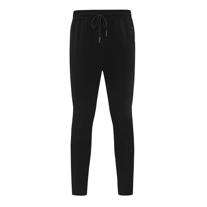 2024 Quick-Dry Men's Solid Color Athletic Pants with Drawstring & Zipper