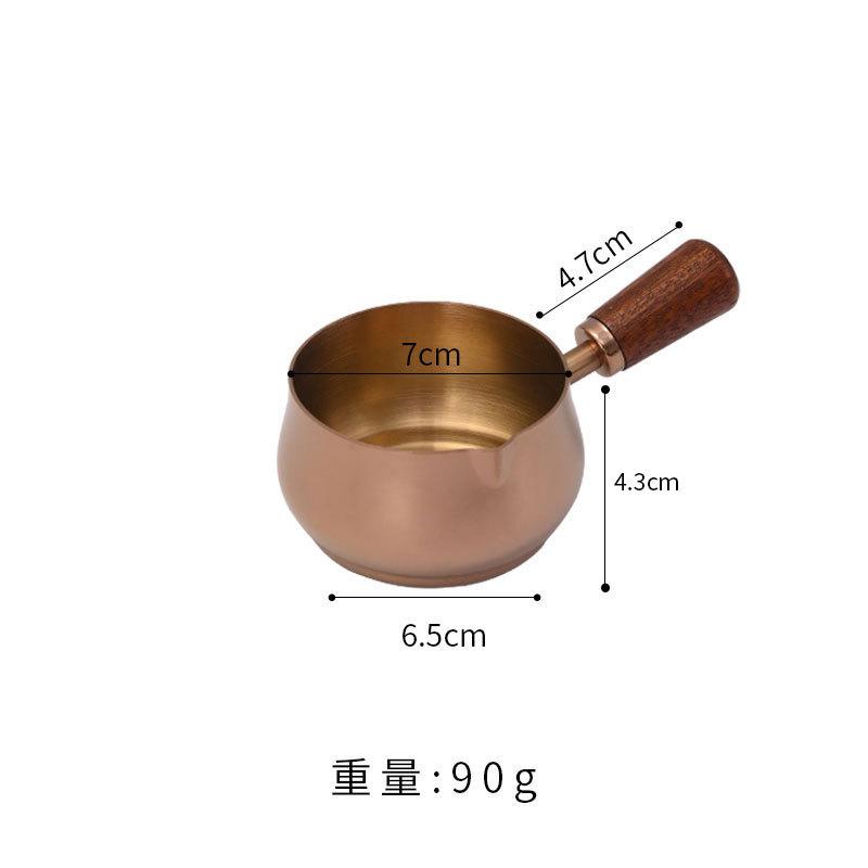 Sauskål i 304 rustfritt stål Vestlig sauskål Biffdressingkopp Trehåndtak Tomatsalatdippfat