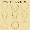 Double-layer Stacked Titanium Steel Necklace Light Luxury High-end Clavicle Chain Stainless Steel Jewelry Does Not Fade
