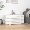 VidaXL Boîte de rangement Blanc 91x40,5x42 cm Bois massif de pin 824999