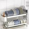 Beifu 42cm Double-Layer Countertop Dish Drying Rack