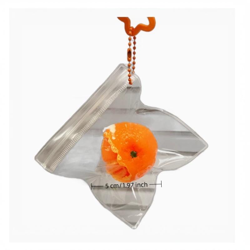 Cute Peeled Orange Keychain 1Pcs Squeeze Stress Relief Fidget Toy for Car Key Charm Children Gift