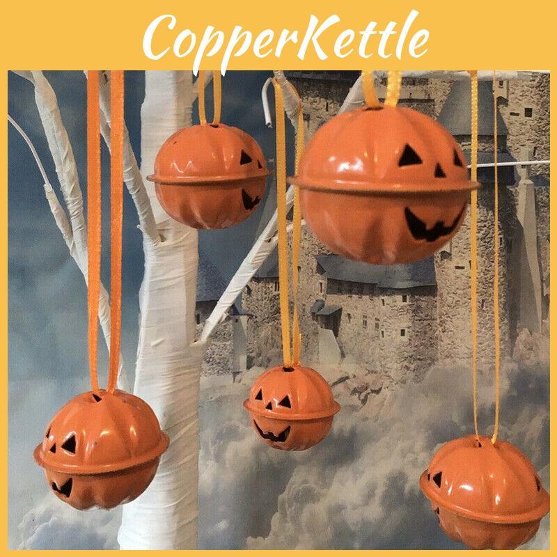 Lovely Mini Metal Pumpkin Bells For Unique Halloween Party Ornaments