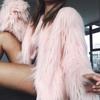 Yousheng Women's Faux Fur Jacket Warm Plush Round Neck Coat Autumn Winter Long Sleeve Solid Color Furry Coat for Casual Street Wear Shopping