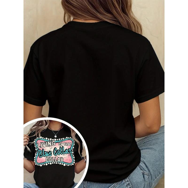 [Summer] Blue-collar Life, Live the Blue-collar Spirit Printed T-shirt, High-quality Outdoor Top