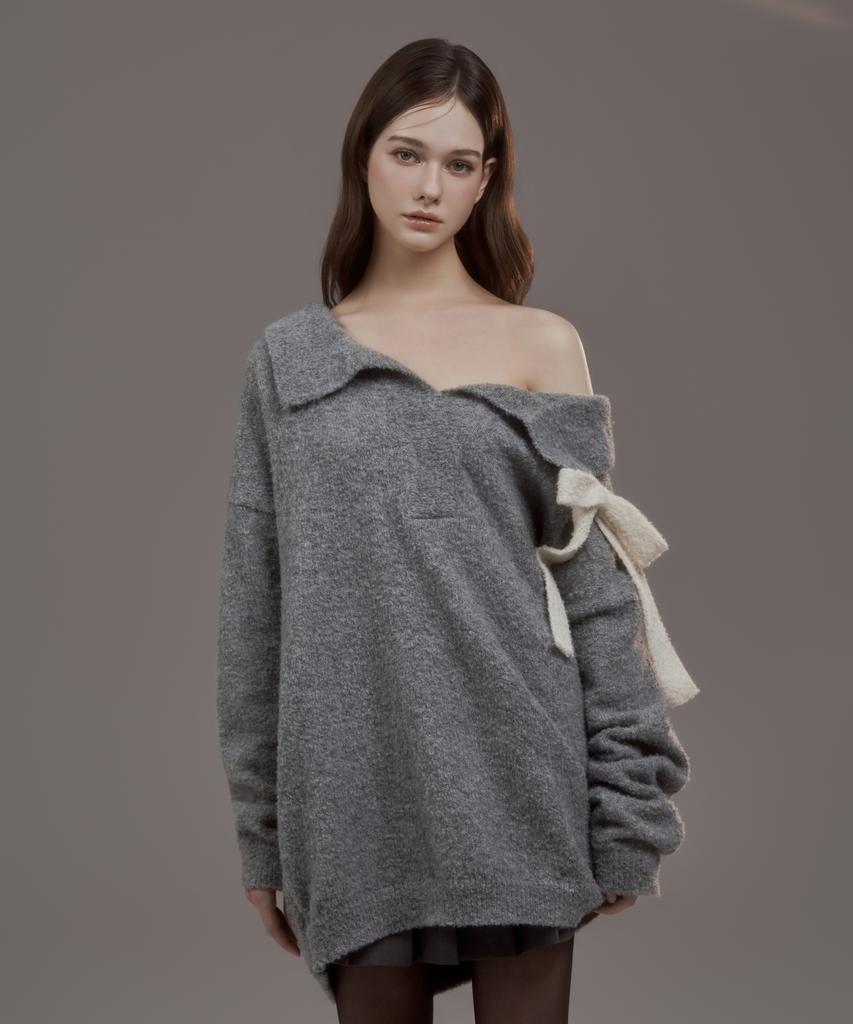 Mausolleum Betty Ribbon Knit - Gray