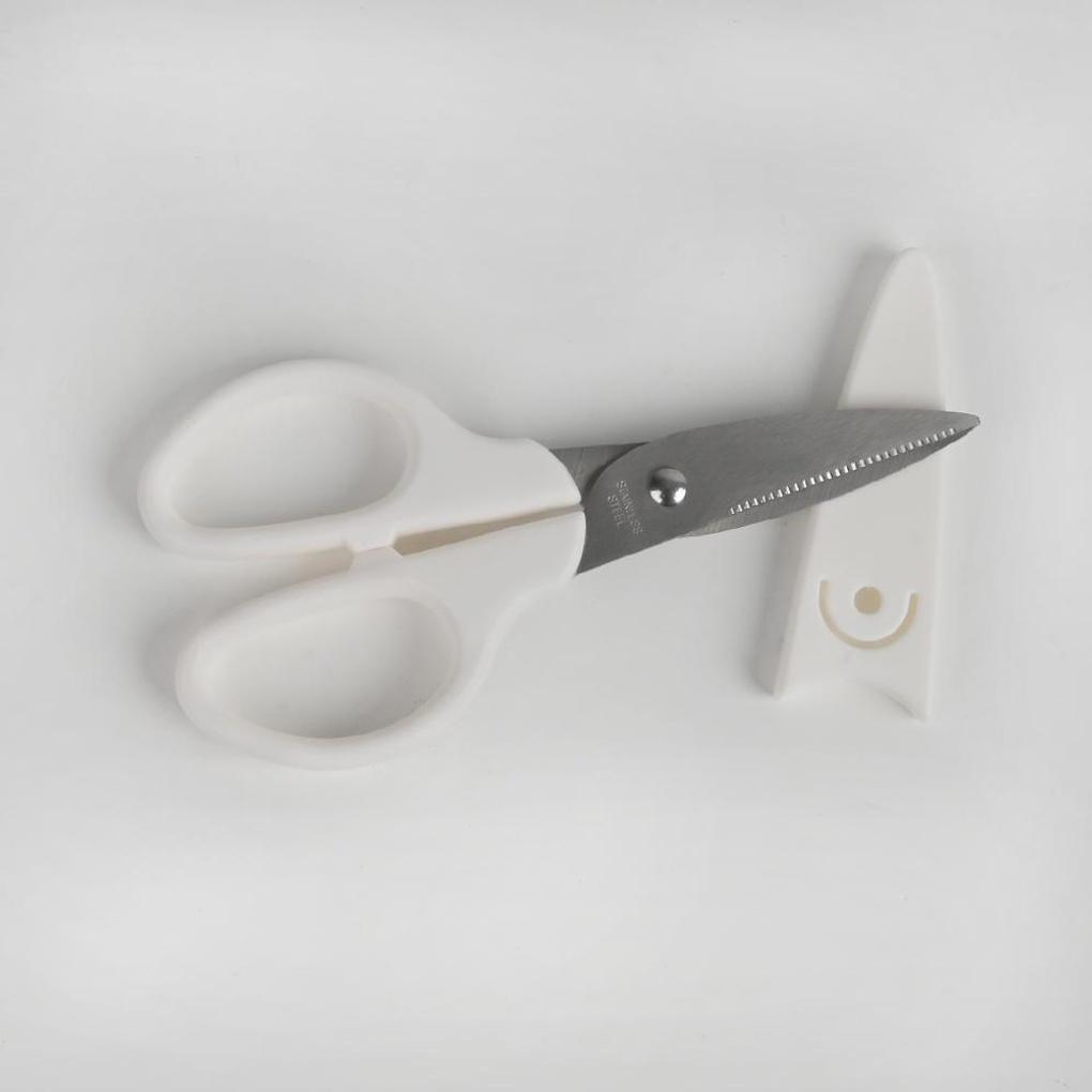 Simple White Lid Scissors