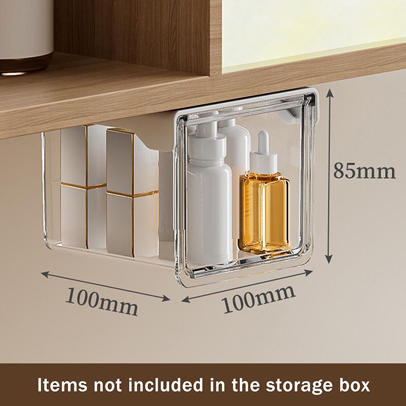 

Прозора косметична коробка для зберігання туалетного приладдя, ватних дисків для зняття макіяжу, помад, ватних паличок та приладдя для ванної кімнати