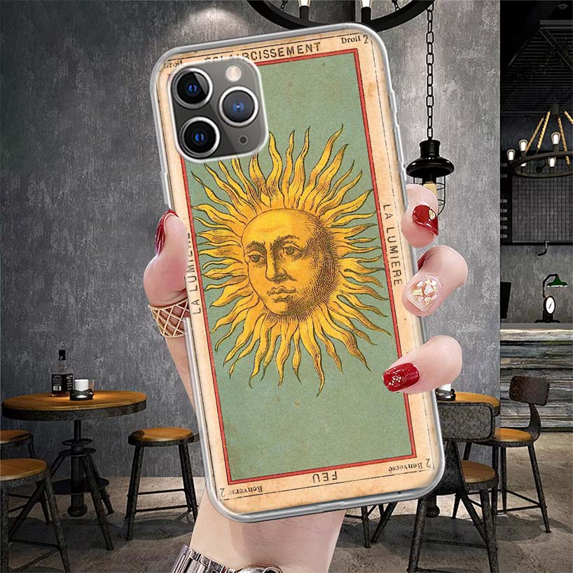 Tarotkarten Reading Kunst Weiche Handyhülle Für IPhone 11 17 Air 16E 16 Pro Max 15 + 14 Plus 13 Mini 12 Apple 7 SE 8 Fundas Coque 11
