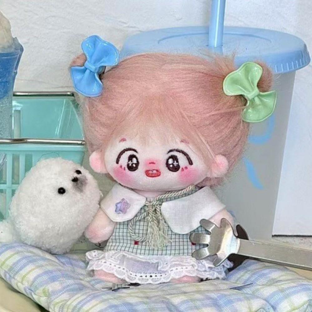 1 Set Outfit 10/20cm Cotton Doll Clothes Plaid Skirt 10cm Doll Clothes  Doll Accessories