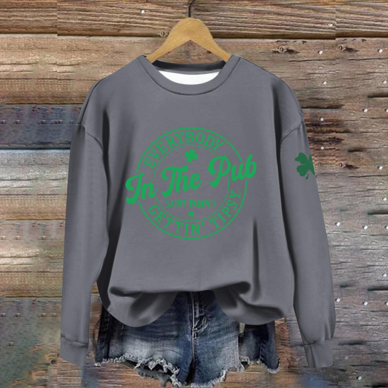 

Женская повседневная модная блузка с длинным рукавом и круглым вырезом, пуловер с принтом XXXL