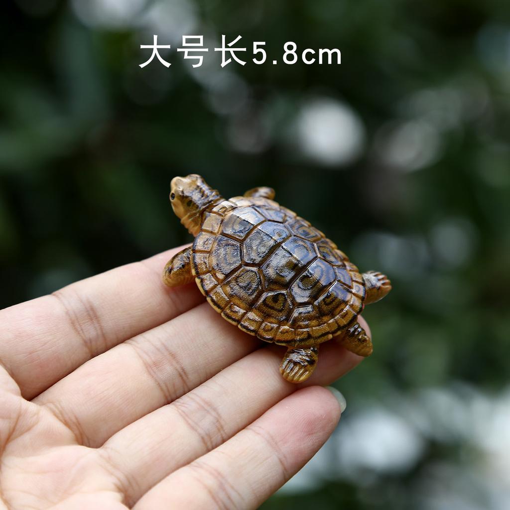 5 Pièces Nouvelle Tortue Miniature Réaliste Simulation Poupée Modèle Créatif Rétro Micro-paysage DIY Succulente Aquascaping Décor Ornements