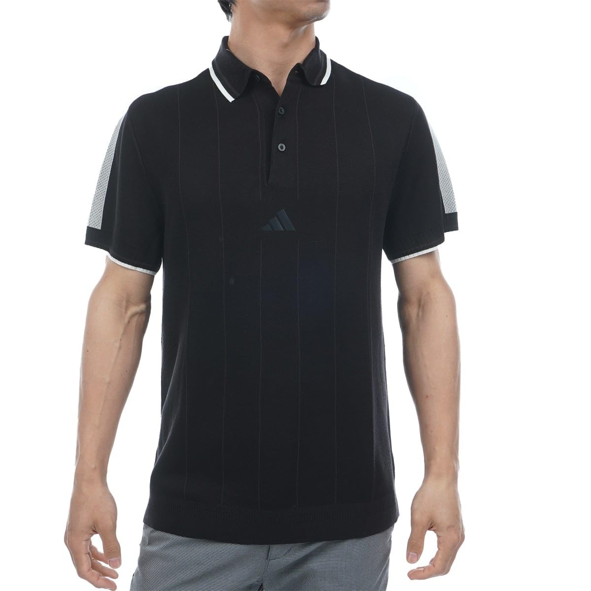 

Adidas Golf Beyond the Course Loose Fit Knit Short Sleeve Polo Shirt, Men s, Black