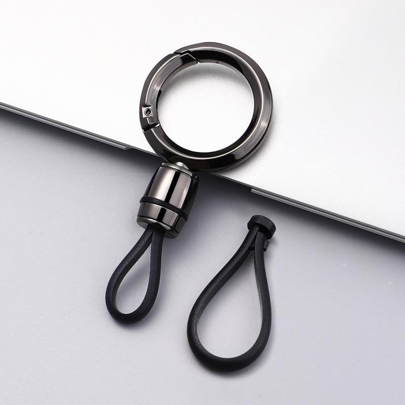 Men's Metal Car Keychain Pendant: Sleek Anti-Lost Waist-Hanging Key Ring