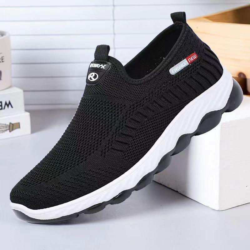 

Fashion Men Casual Shoes Dad Shoes Men Breathable Running Sports Shoes Outdoor Light Comfortable Lace Up Shoe Fashion Casual Sneakers 39 чёрный
