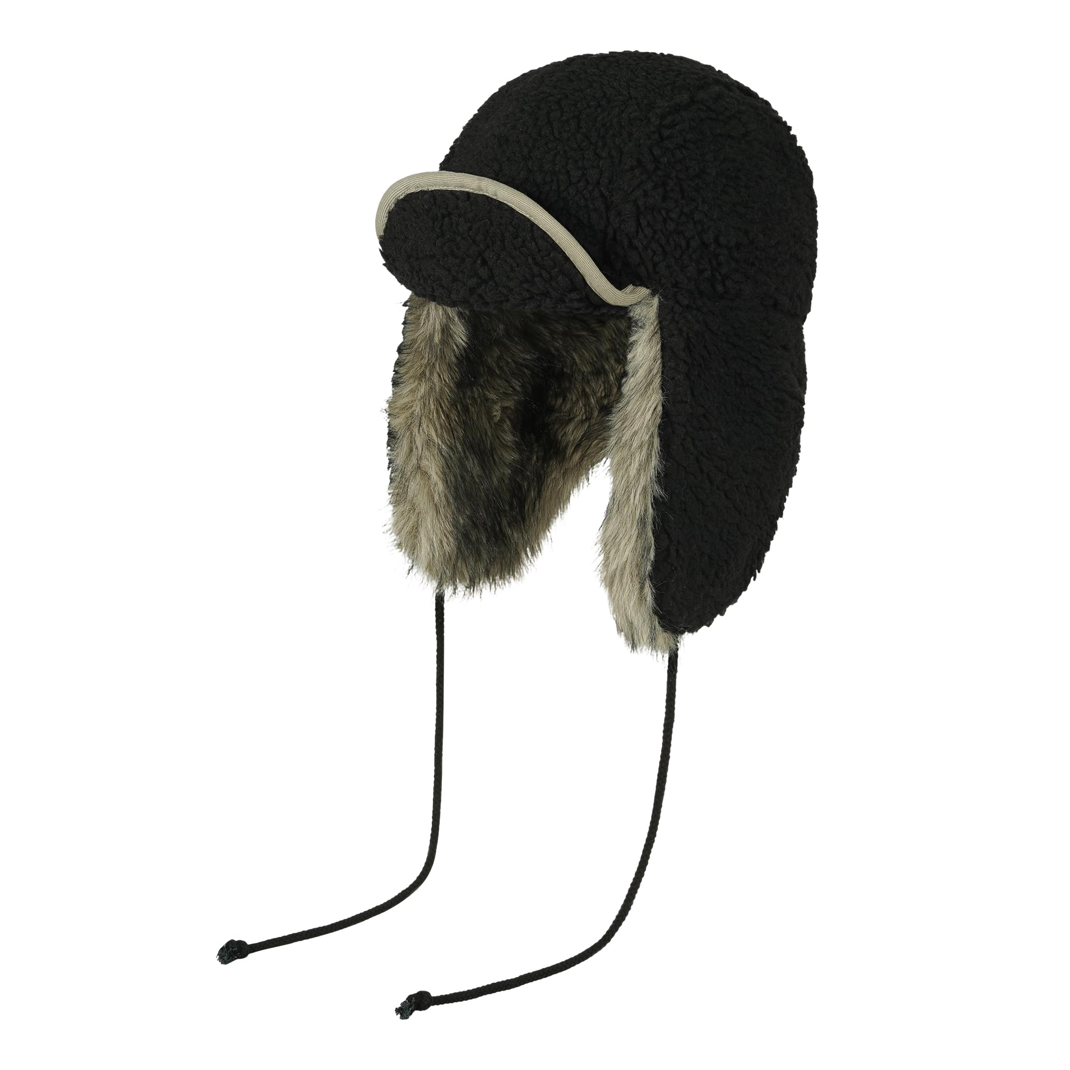 

[Clape] Зимняя шапка-авиатор с ушными клапанами – Ветрозащитная шапка-пилот для мужчин и женщин, Теплая русская шапка-ушанка для лыж, велоспорта, пеших прогулок, (Черный, PL2503)