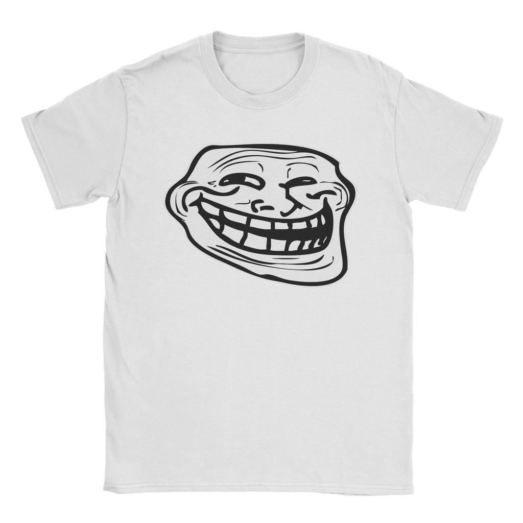 Trollface Meme Rage Comic Funny Troll Joke Internet TShirts Men Vintage 100 Cotton Tee Shirt T Shirts Gift Idea Clothing