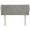 Tête de lit - Maison Exclusive - oreilles - Velours gris clair - Hauteur réglable 78/88 cm
