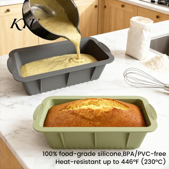 Microwave Safe Baking Pan Rectangular Silicone Toast Pan, Non-stick Multifunctional Mold, Heat Resistant Flexible Bakeware Food Grade Loaf for