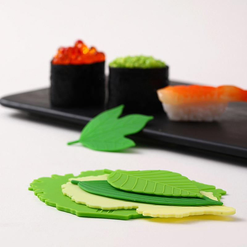 1Set Leaf Bento Dish Cup Lunch Separator Sushi Rice Ball Mat Decor Accessories