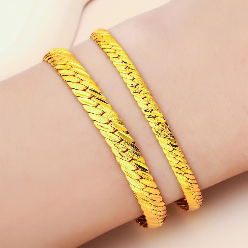 Vietnam Sand Gold Women's Snake Skin Style Buckle Bracelet - Southeast Asian Jewelry, Hot Selling Accessory