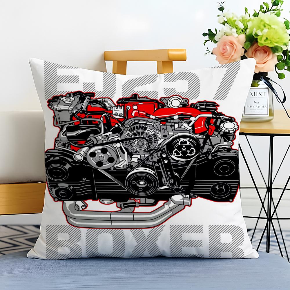sports car illustration Cushion Cover Washable Linen comfort Soft  for Sofa Bed Cozy Home Room Decor
