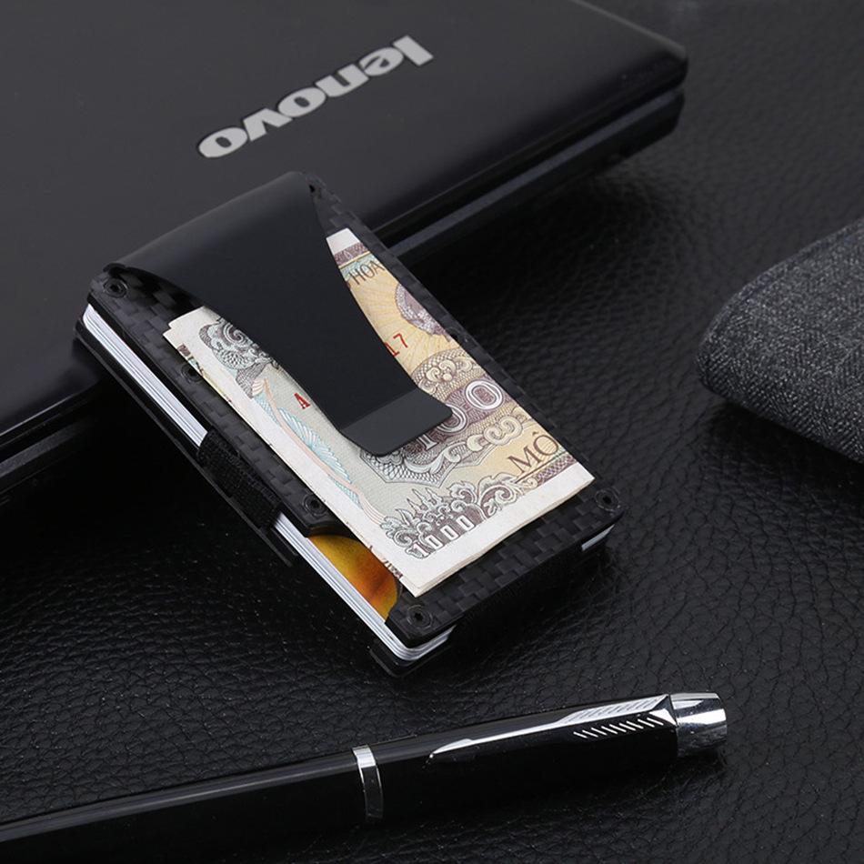 Carbon Fiber RFID-Blocking Minimalist Men's Card Holder Wallet
