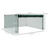 Plant Protection Net, Vegetable Protection, Zipper Door, Steel Frame, 125x125x62.5 cm, Green/Silver