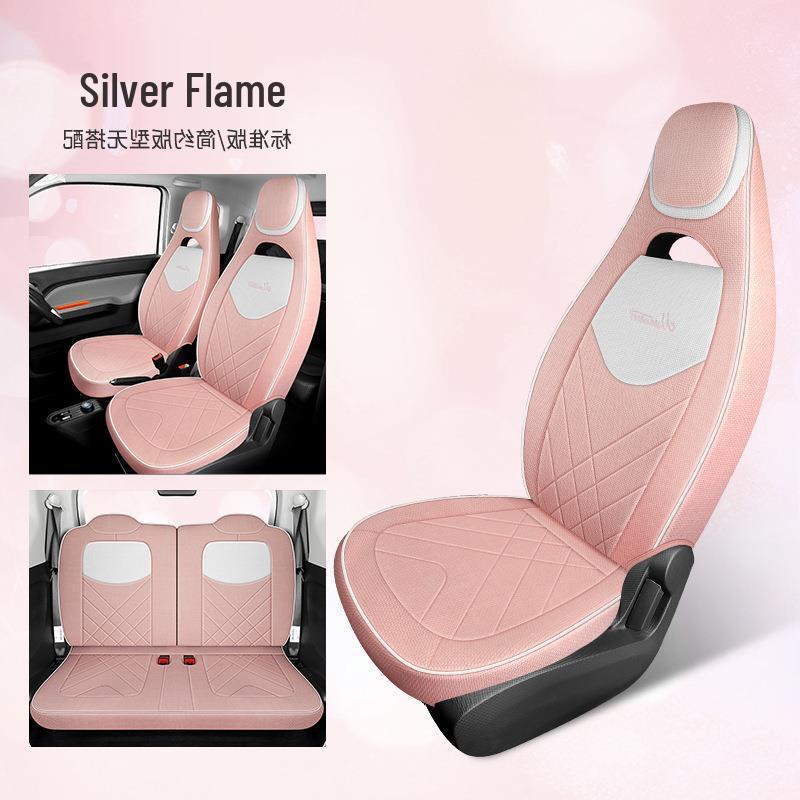 Full Coverage Cartoon Fabric Seat Cover for 2020-2022 Wuling Hongguang MINI 1st & 2nd Gen (4-Seater)