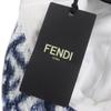 Pristine FENDI Cap All-over Pattern Baseball Hat Blue White Silk Mens 58 FXQ961 Used