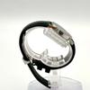 Used 951 New Battery GUCCI 5200L Date Watch Quartz Black Dial Leather Belt Ladies Round