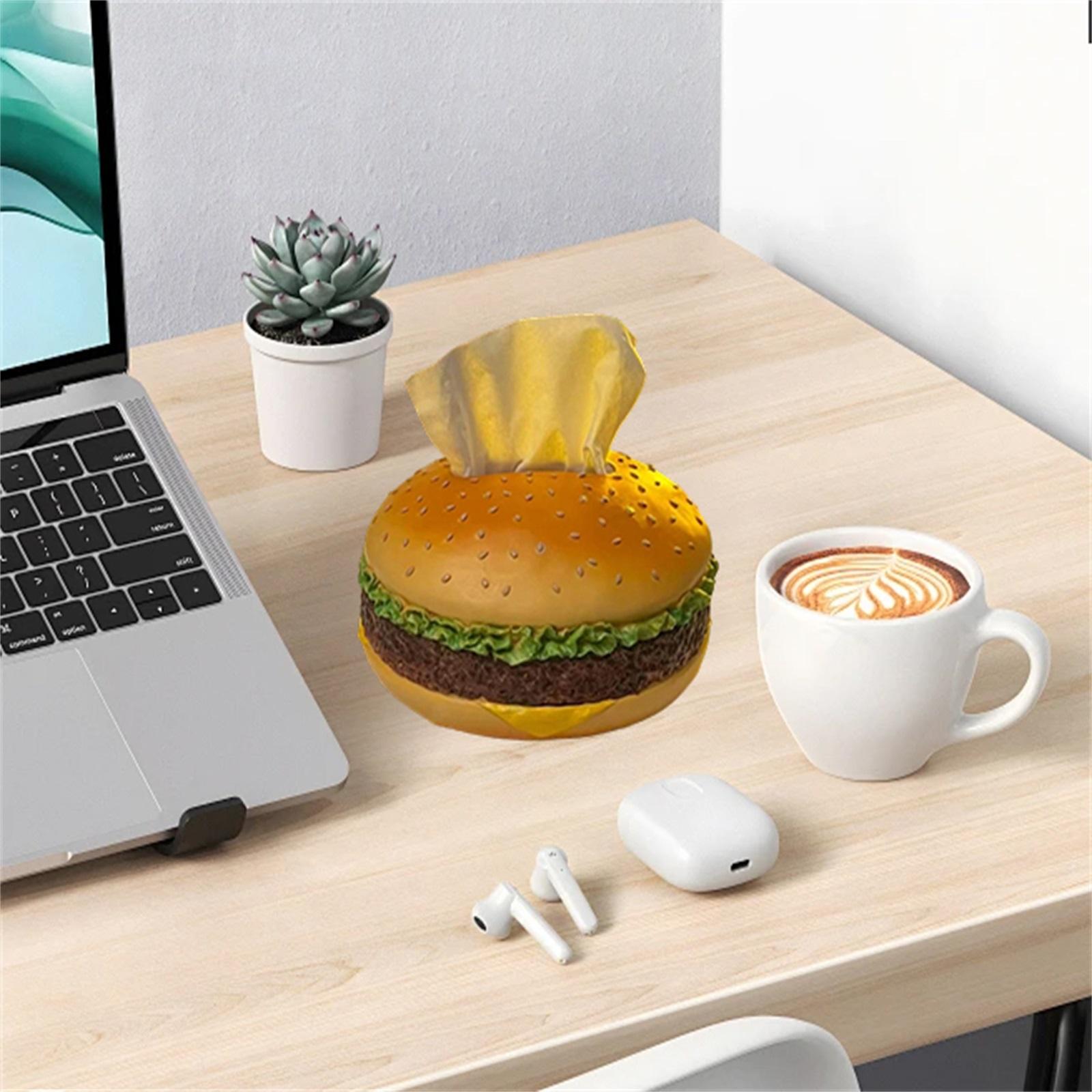 

Hamburger Tissue Box Creative Retro Living Room Tissue Box Home Fun Decoration Ornaments One Size