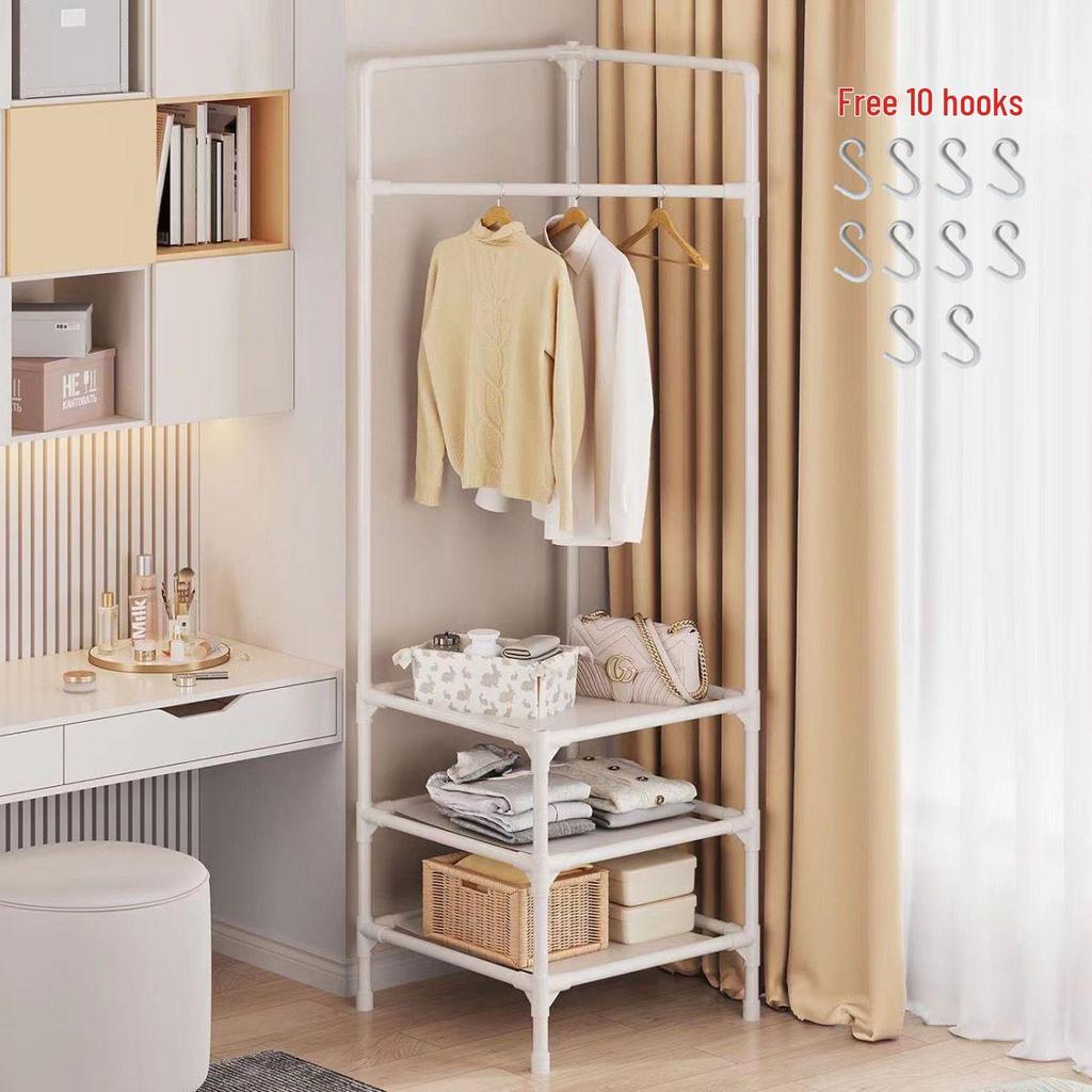Multifunctional Corner Storage Rack for Clothes and Shoes – Detachable, Wall-Mounted Shelf for Bedroom