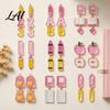 Fun Back to School Jewelry 1 Pair Teacher Earrings for Women Cute 2D Acrylic Crayon Pencil Backpack Appreciation Day Number Alphabet Earrings First