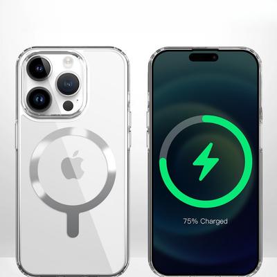 Applicable To IPhone15 Mobile Phone Case Magnetic Suction Case MAGsafe Apple 14 Anti-fall 13promax Bayer Transparent Case