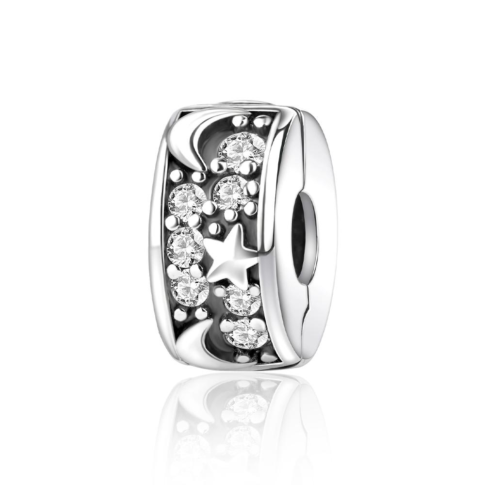 Simple Copper Pink Daisy Spacer Clip Charm Fit Original Bracelet Color Rubik'S Cube Charms Diy Classic Jewelry