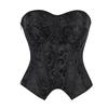 Women's Sexy Vintage Color Underwire Push-up Bustier Shapewear with Zipper and Boning