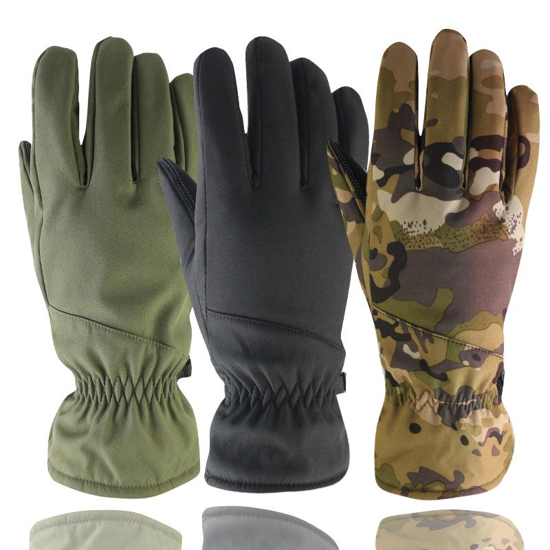 Winter Men's and Women's Skiing Full-finger Gloves, Piled and Thickened Warm Outdoor Electric Vehicles, Bicycles,