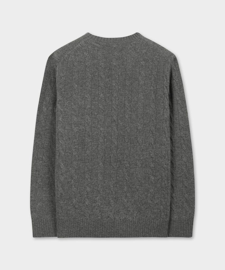 BROOKS BROTHERS Wool Cable Sweater (Grey) (Bbwrmbf401)