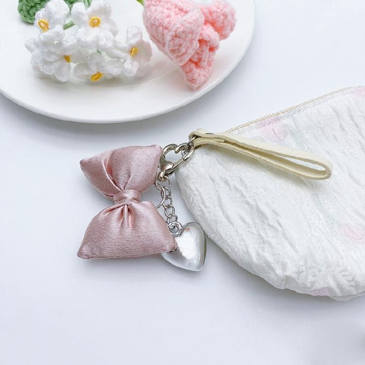 Adorable Bowknot Keyring Mobile Phone Accessories Pendant Cute Backpack Decor